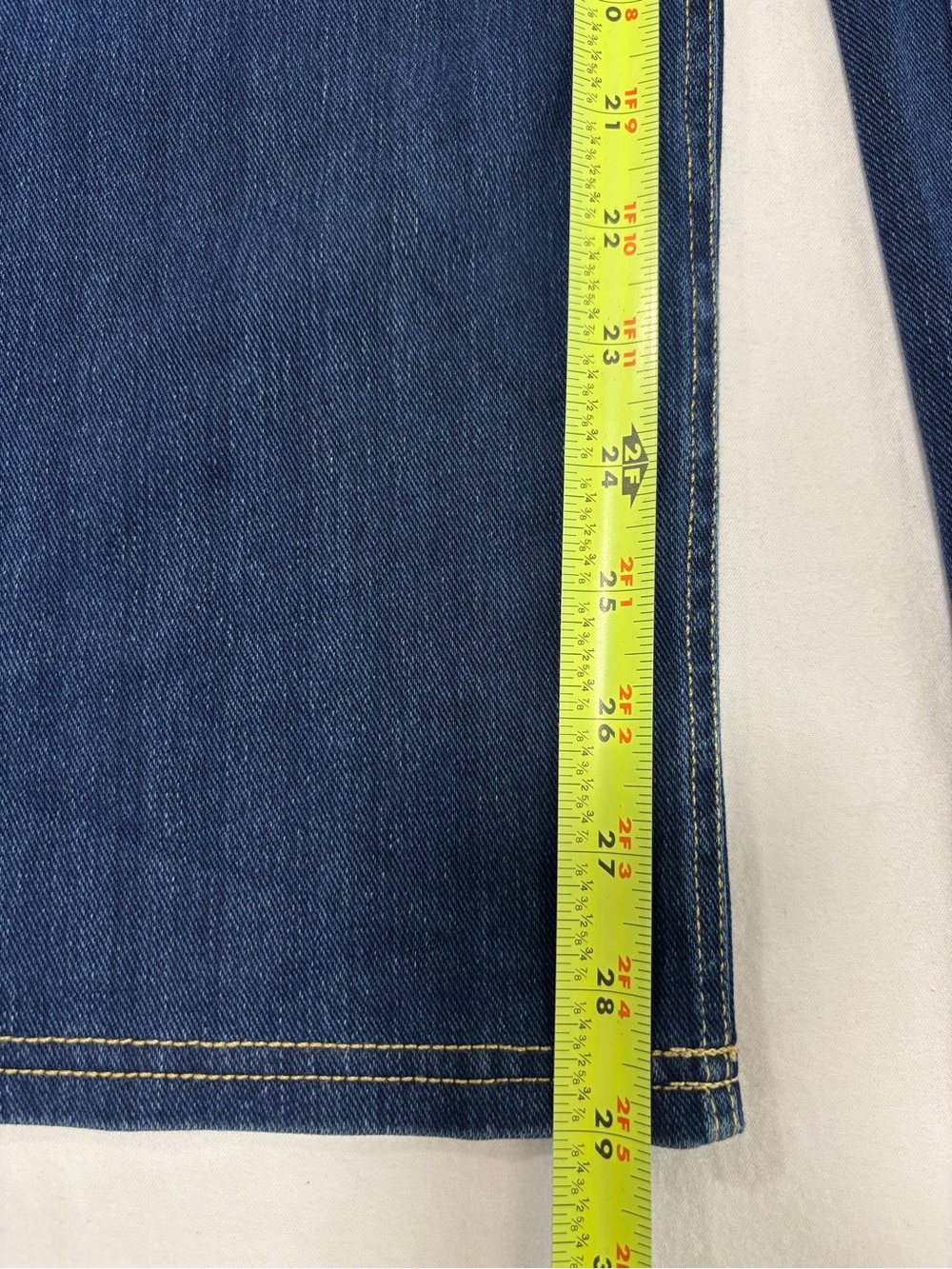 HALARA Navy Jeans with Gold Stitching - Picture 6 of 14